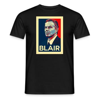 Tony Blair Politique britannique - T-shirt homme - noir - Devant - AI Model Male 178 light (178cm)
