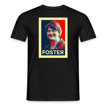 Arlene Foster Rétro politique irlandaise - T-shirt homme - noir - Devant - AI Model Male 178 light (178cm)