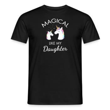Magical Like My Daughter Unicorn Fars Dag - T-shirt herr - svart - Fram - AI Model Male 178 light (178cm)