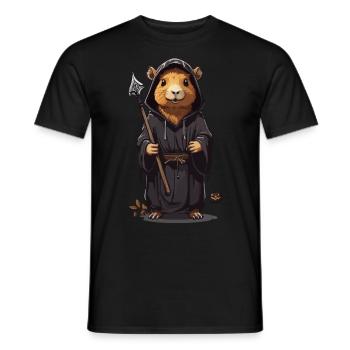 Halloween Capybara Druid Magician Capybara - Men's T-Shirt - black - Front - AI Model Male 178 light (178cm)