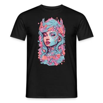 Gothic Pastel Kawaii Crystallized Goth Design - Männer T-Shirt - Schwarz - Vorne - AI Model Male 178 light (178cm)