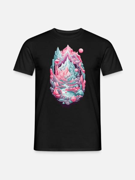 Géologue minéraux Géode Druze pierres précieuses Art - T-shirt homme - noir