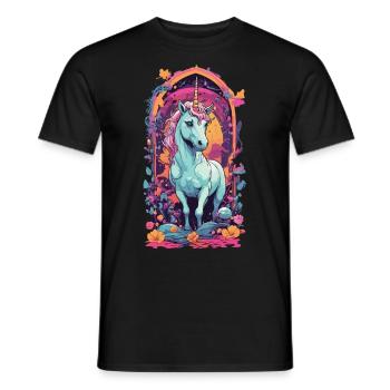 Licorne pastel magique meilleur ami pour les filles - T-shirt homme - noir - Devant - AI Model Male 178 light (178cm)