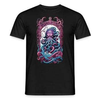 Kraken Goth Pastel occulte Halloween monstres marins - T-shirt homme - noir - Devant - AI Model Male 178 light (178cm)