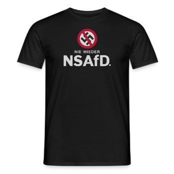 NIE WIEDER NAZIES ODER NS! - Männer T-Shirt - Schwarz - Vorne - AI Model Male 178 light (178cm)