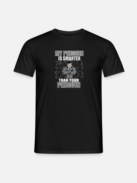 Pinguin Bildung - Männer T-Shirt - Schwarz
