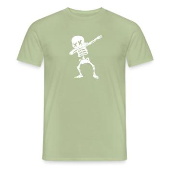 squelette - T-shirt homme - vert sauge - Devant - AI Model Male 178 light (178cm)