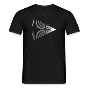 Strahlen (weiß) - Männer T-Shirt - Schwarz - Vorne - AI Model Male 178 light (178cm)