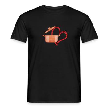 Liebe Kochen Kochtopf Koch Geschenk Idee - Männer T-Shirt - Schwarz - Vorne - AI Model Male 178 light (178cm)