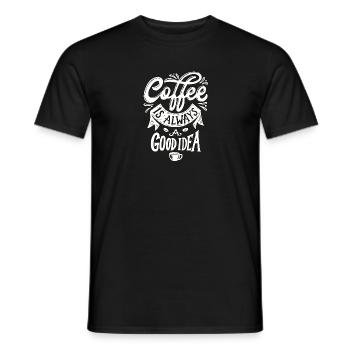 Le café est toujours une bonne idée! - T-shirt homme - noir - Devant - AI Model Male 178 light (178cm)
