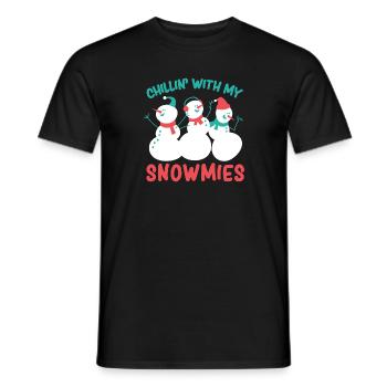 Noël relax avec mes amis - T-shirt homme - noir - Devant - AI Model Male 178 light (178cm)