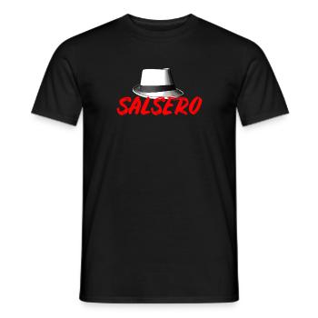 Salsa Salsero Hut Fedora Geschenk Panamahut Latino - Männer T-Shirt - Schwarz - Vorne - AI Model Male 178 light (178cm)