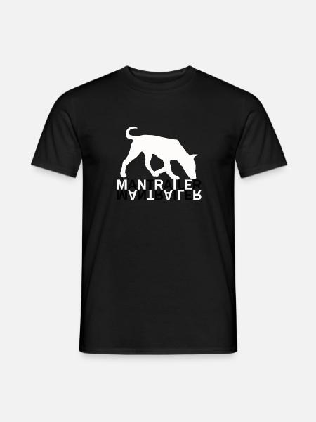 Mantrailer Hund Hunde - Männer T-Shirt - Schwarz