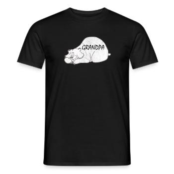 Grandpa | Kuscheliger Opa Bär - Männer T-Shirt - Schwarz - Vorne - AI Model Male 178 light (178cm)