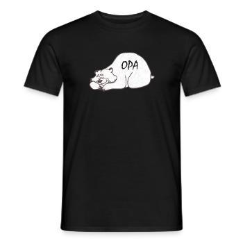 Peluche Papa ours endormi - T-shirt homme - noir - Devant - AI Model Male 178 light (178cm)