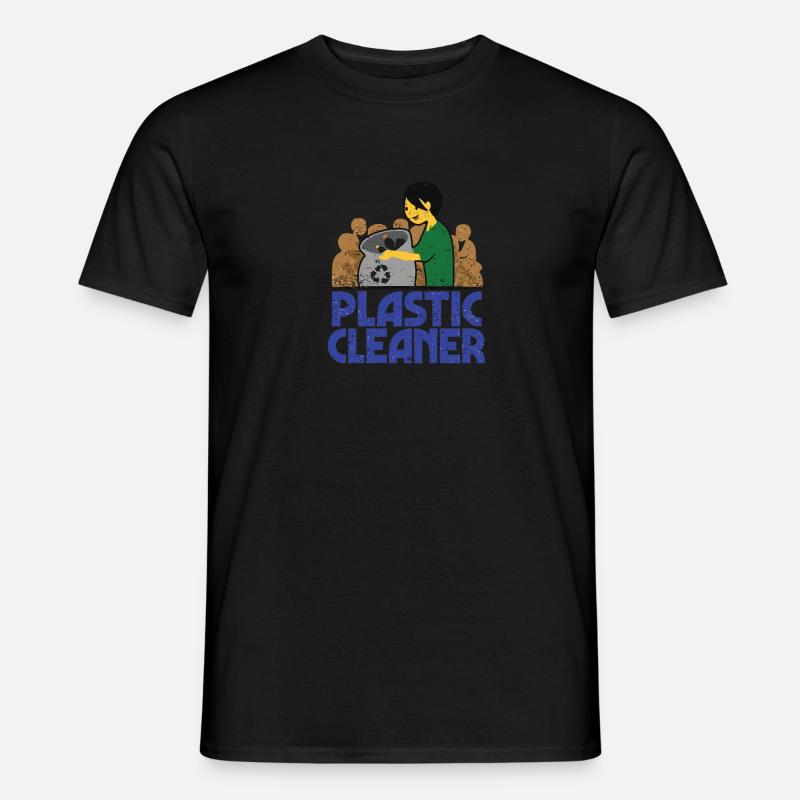 Plastic Cleaner Plastik Müll Umweltschutz - Männer T-Shirt - Schwarz