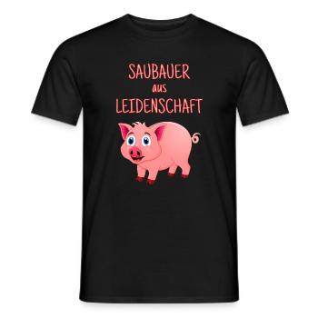 saubauer, Schweinebauer, Landwirt, Viehzucht - Männer T-Shirt - Schwarz - Vorne - AI Model Male 178 light (178cm)