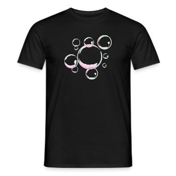 Bulles de savon chatoyantes - T-shirt homme - noir - Devant - AI Model Male 178 light (178cm)