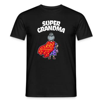 Alte Frau Brille Statement Oma Großmutte Seniorin - Männer T-Shirt - Schwarz - Vorne - AI Model Male 178 light (178cm)