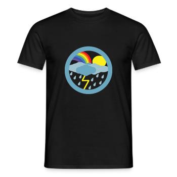 After the rain comes the sunshine - Men's T-Shirt - black - Front - AI Model Male 178 light (178cm)