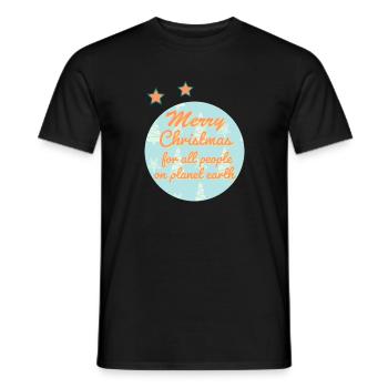 Christmas greetings for global celebrations - Men's T-Shirt - black - Front - AI Model Male 178 light (178cm)