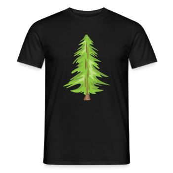 Arbre de Noël Arbres forestiers de Noël - T-shirt homme - noir - Devant - AI Model Male 178 light (178cm)