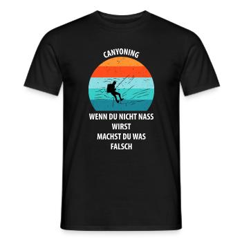 Canyoning Bergsteigen Klettern Wandern Berge - Männer T-Shirt - Schwarz - Vorne - AI Model Male 178 light (178cm)