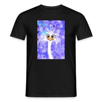 Fabelhafter flauschiger Strauß - Männer T-Shirt - Schwarz - Vorne - AI Model Male 178 light (178cm)