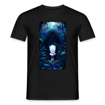 Trex in the jungle wc - Men's T-Shirt - black - Front - AI Model Male 178 light (178cm)