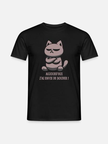 Sulky cat, I want to sulk today - Men's T-Shirt - black