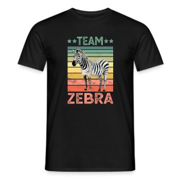 Zebra - Men's T-Shirt - black - Front - AI Model Male 178 light (178cm)