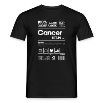 Cancer Water Zodiac Emblem - Men's T-Shirt - black - Front - AI Model Male 178 light (178cm)