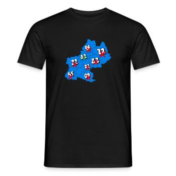 Région Midi-Pyrénées - T-shirt homme - noir - Devant - AI Model Male 178 light (178cm)