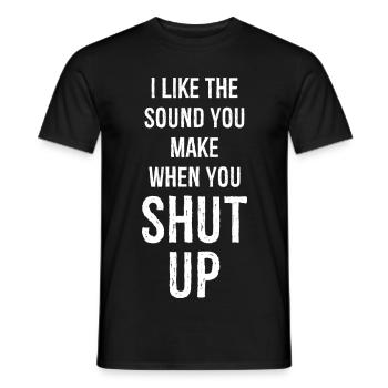 J’aime le son que tu fais quand tu te tais - T-shirt homme - noir - Devant - AI Model Male 178 light (178cm)