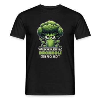 Lustiger Brokkoli Spruch für Gemüsehasser - Männer T-Shirt - Schwarz - Vorne - AI Model Male 178 light (178cm)