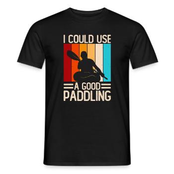 Humour Pagaie Paddleboard pour Amateurs - T-shirt homme - noir - Devant - AI Model Male 178 light (178cm)