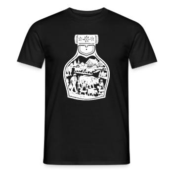 Alpabfahrt white - Männer T-Shirt - Schwarz - Vorne - AI Model Male 178 light (178cm)