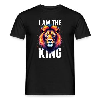 I am the King Lion - Men's T-Shirt - black - Front - AI Model Male 178 light (178cm)