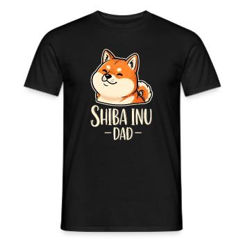 Shiba Inu Dad Cartoon Hundepapa Geschenk - Männer T-Shirt - Schwarz - Vorne - AI Model Male 178 light (178cm)