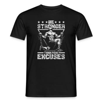 Conception de cercle de sentiment de motivation fort - T-shirt homme - noir - Devant - AI Model Male 178 light (178cm)