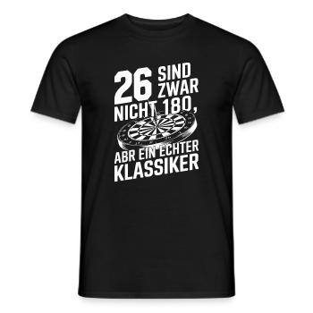 26 ne sont pas des 180 mais un vrai classique - T-shirt homme - noir - Devant - AI Model Male 178 light (178cm)