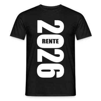 Pension 2026 - Retirement - Pension - Men's T-Shirt - black - Front - AI Model Male 178 light (178cm)