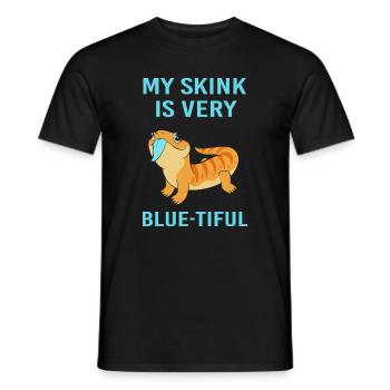 Lizard Blue Tongue - Men's T-Shirt - black - Front - AI Model Male 178 light (178cm)