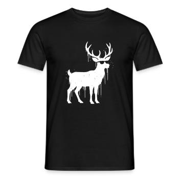 Rentier Graffiti Weihnachten Vektor - Männer T-Shirt - Schwarz - Vorne - AI Model Male 178 light (178cm)