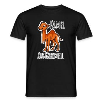 Karamell Kamel - das lustig süße Kamel schmilzt! - Männer T-Shirt - Schwarz - Vorne - AI Model Male 178 light (178cm)