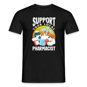 Apotheker Pharmazeutisch-technischer - Männer T-Shirt - Schwarz - Vorne - AI Model Male 178 light (178cm)
