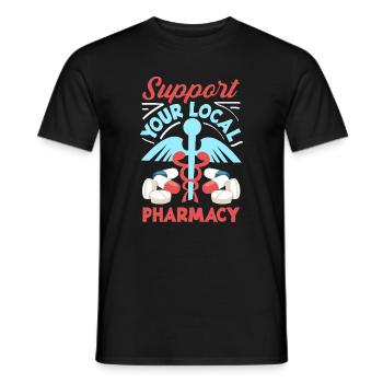 Apotheker Pharmazeutisch-technischer - Männer T-Shirt - Schwarz - Vorne - AI Model Male 178 light (178cm)