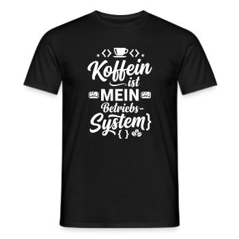 Koffein ist mein Betriebssystem Code - Männer T-Shirt - Schwarz - Vorne - AI Model Male 178 light (178cm)