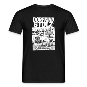 Dorfkind Lifestyle Humor Landleben - Männer T-Shirt - Schwarz - Vorne - AI Model Male 178 light (178cm)