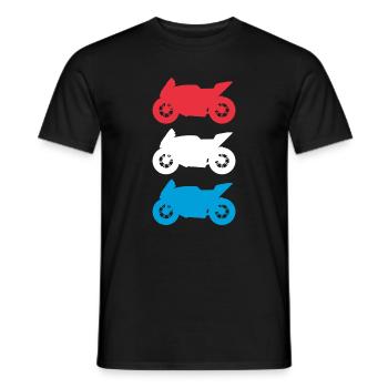 Moto Luxembourg Drapeau Motorsport Biker - T-shirt homme - noir - Devant - AI Model Male 178 light (178cm)
